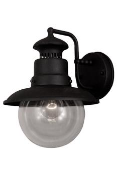 Aneta Lighting LUNDEBY vegglampe ute, svart, 42W E27, IP44 (7392986791021)