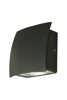 Aneta Lighting FLIP vegglampe ute, mørkgrå, 6W LED, IP54 (7392986777827)