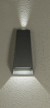 Aneta Lighting RIGEL vegglampe ute, mørkgrå, 2 x 3W LED, IP54 (7392986777780)