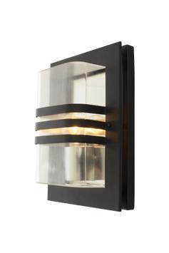 Aneta Lighting CAPO vegglampe ute, svart, IP44, E27