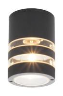 Aneta Lighting RIBB taklampe ute, svart, E27, IP44