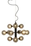 Aneta Lighting COSMOS taklampe 12-arm, svart/ sotet,  12xG9 (7041661267671)