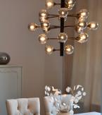 Aneta Lighting COSMOS taklampe 24-arm, svart/ sotet,  24xG9 (7041661267695)