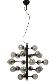 Aneta Lighting COSMOS taklampe 24-arm, svart/ sotet,  24xG9 (7041661267695)