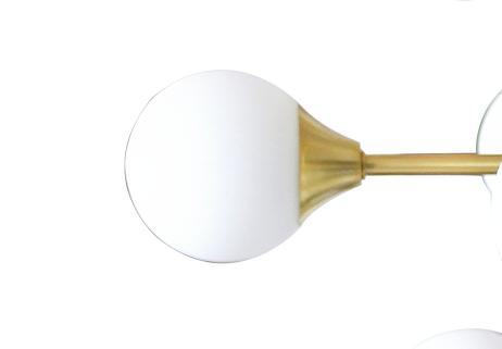 Aneta Lighting COSMOS taklampe 24-arm, matt messing/ hvit (7041661267688)