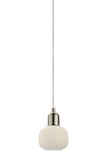 Aneta Lighting ELIN vinduspendel, stål/hvit, G9, 4 m ledning, støpsel for vegguttak
