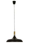 Aneta Lighting SENSE taklampe 42cm, svart/ tre/ krom,  E27 (7041661268289)
