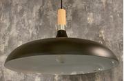 Aneta Lighting SENSE taklampe 42cm, svart/ tre/ krom,  E27 (7041661268289)