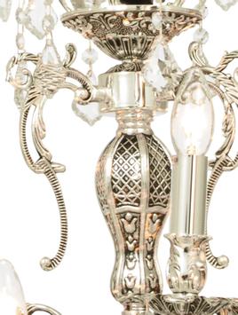 Aneta Lighting ALLINGTON takkrona 6+3-arm, sølv, 9 x E14 (7041661268470)