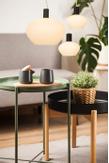 Aneta Lighting BELL vinduspendel,  svart/ hvit,  E14, 4m ledning, støpsel og brytere (7041661270954)