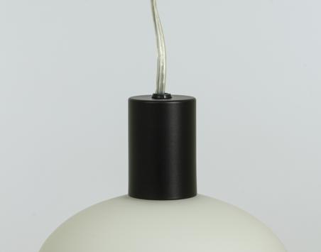 Aneta Lighting BELL vinduspendel,  svart/ hvit,  E14, 4m ledning, støpsel og brytere (7041661270954)
