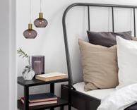 Aneta Lighting BELL vinduspendel,  matt messing/ sotet,  E14, 4m ledning, støpsel og brytere (7041661270961)
