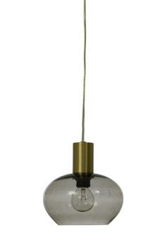 Aneta Lighting BELL vinduspendel,  matt messing/ sotet,  E14, 4m ledning, støpsel og brytere (7041661270961)