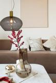Aneta Lighting BELL taklampe 35cm, matt messing/ sotet,  E27 (7041661270978)