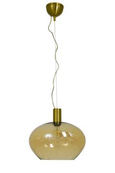 Aneta Lighting BELL taklampe 35cm, matt messing/ amber,  E27 (7041661269736)