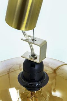 Aneta Lighting BELL taklampe 35cm, matt messing/ amber,  E27 (7041661269736)