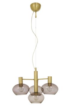 Aneta Lighting BELL taklampe 4-lys, matt messing/ sotet,  4 x E14 (7041661271005)