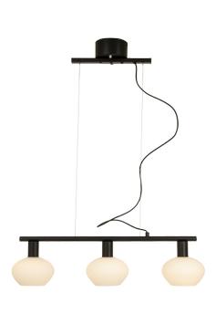 Aneta Lighting BELL taklampe 3-lys rak, svart/ hvit,  3 x E14 (7041661271654)