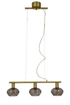 Aneta Lighting BELL taklampe 3-lys rak, matt messing/ sotet,  3 x E14 (7041661271036)