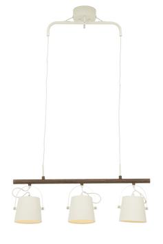 Aneta Lighting ESPRESSO taklampe 3-lys. hvit/brunt tre