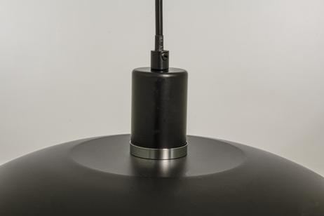 Aneta Lighting ALFA taklampe, svart, E27, ringer i krom og matt messing inkl. (7041661271111)