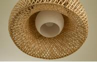 Aneta Lighting MALACCA taklampe 38cm, natur, flettet bambus, E27 (7041661271630)