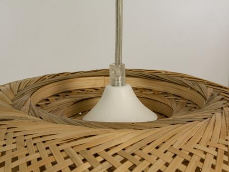 Aneta Lighting MALACCA taklampe 38cm, natur, flettet bambus, E27 (7041661271630)
