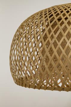 Aneta Lighting MALACCA taklampe 38cm, natur, flettet bambus, E27 (7041661271630)