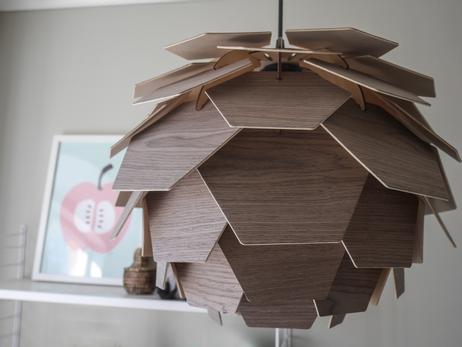 Aneta Lighting CARPATICA taklampe, brunbeis, av trefiner (7392986782548)