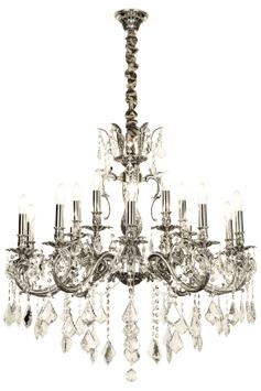 Aneta Lighting ALLINGTON takkrone 15-arm, antiksilver, 15x40W E14