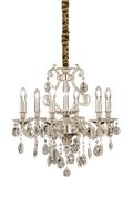 Aneta Lighting WINDSOR takkrone 6-arm, silver, 6x40W E14