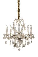 Aneta Lighting WINDSOR takkrone 6-arm, silver, 6x40W E14