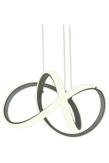 Aneta Lighting KRUMELUR taklampe, silvergrå,  44W LED (7392986776844)