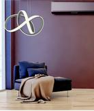 Aneta Lighting KRUMELUR taklampe, silvergrå,  44W LED (7392986776844)