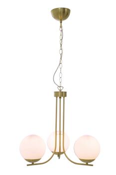 Aneta Lighting ORFEUS taklampa, matt mässing, opalglass (7392986774918)