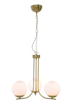 Aneta Lighting ORFEUS taklampa, matt mässing, opalglass