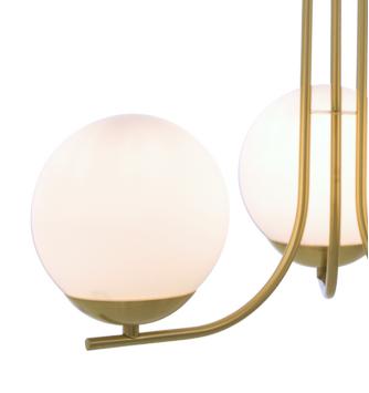 Aneta Lighting ORFEUS taklampa, matt mässing, opalglass (7392986774918)
