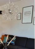 Aneta Lighting VIVA taklampe, krom, med krystall (7392986775427)