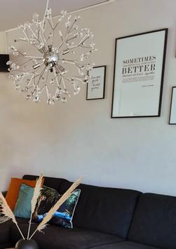 Aneta Lighting VIVA taklampe, krom, med krystall (7392986775427)