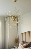 Aneta Lighting VIVA taklampe, messing, med krystall (7392986775410)