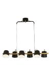 Aneta Lighting ESPRESSO taklampe 6-lys, svart/tre (7392986775229)