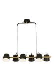 Aneta Lighting ESPRESSO taklampe 6-lys, svart/tre (7392986775229)