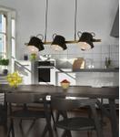 Aneta Lighting ESPRESSO taklampe 6-lys, svart/tre (7392986775229)