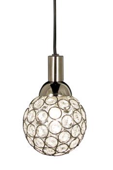 Aneta Lighting JULIETTA pendel bad, krom/ klar,  IP44, 33W G9 (7392986775359)
