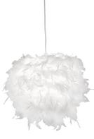 Aneta Lighting BOA taklampe, 25 cm, hvit, fjær