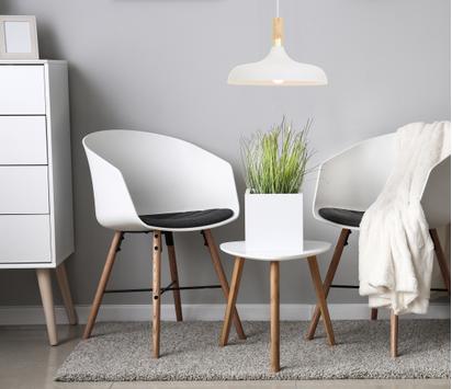 Aneta Lighting SENSE taklampe, hvit/tre, E27 (7392986772174)