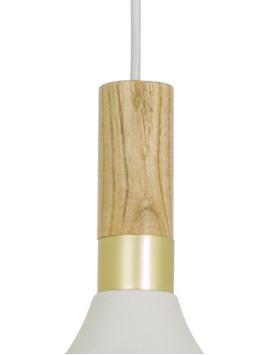 Aneta Lighting SENSE taklampe, hvit/tre, E27 (7392986772174)