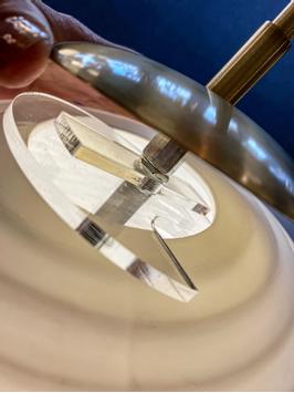 Aneta Lighting SIRIUS taklampe, Ø40, messing, opalglass (7392986773164)