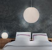 Aneta Lighting MOON bordlampe,  20cm, hvit, E27 (7392986771900)