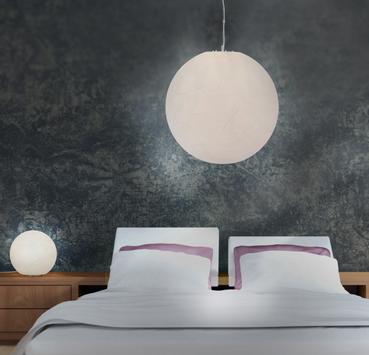 Aneta Lighting MOON bordlampe,  20cm, hvit, E27 (7392986771900)